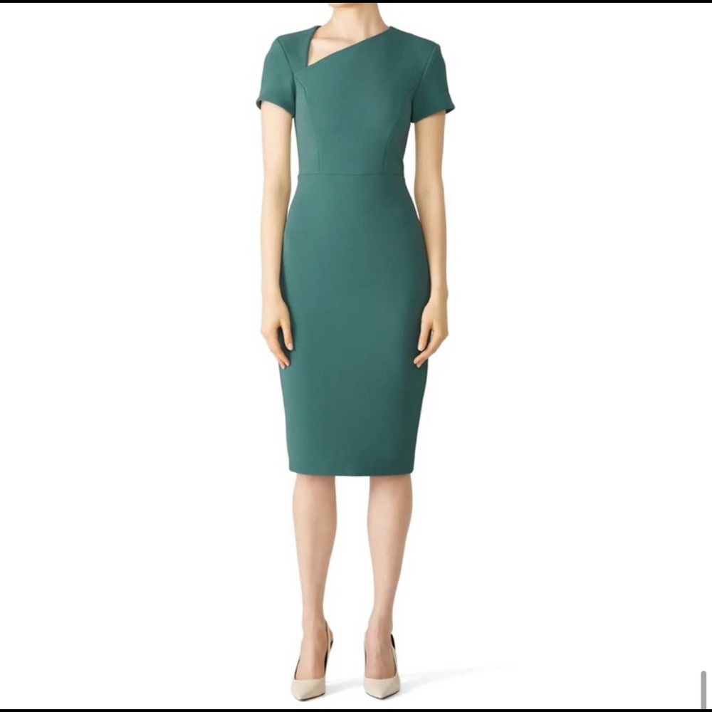 Elliatt Peak Astral assymetrical sea green sheath dress XS